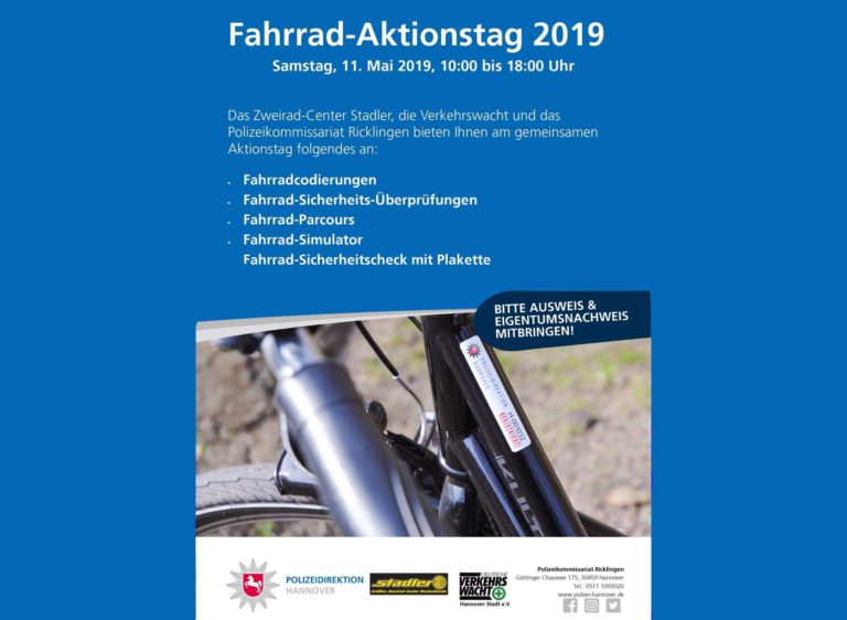 Fahrrad – Aktionstag 2019 des Polizeikommissariats Ricklingen