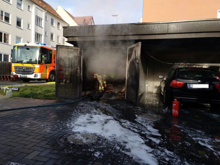 Garagenbrand an Neujahr im Stadtteil Limmer