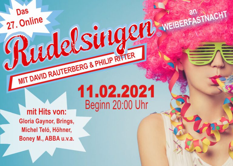 Party in den eigenen 4 Wänden: RUDELSINGEN Online an Weiberfastnacht