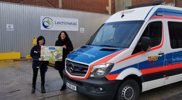 Leichtmetall Aluminium Gießerei Hannover GmbH unterstützt den ASB-Wünschewagen