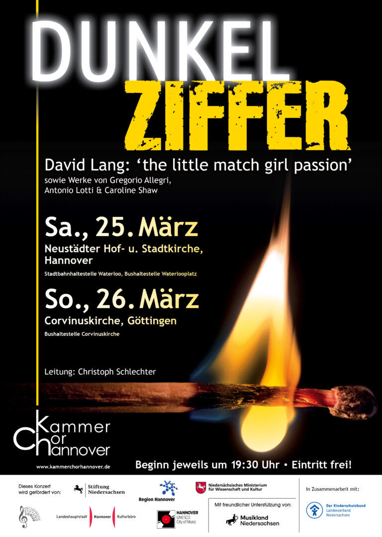 Dunkelziffer – Passionsprojekt des Kammerchor Hannover