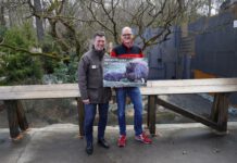 Zoo-Geschäftsführer Andreas M Casdorff und Zoofreunde-Vorsitzender Christian Wagner stellen die neue Urson-Anlage in Yukon Bay vor - Foto Erlebnis-Zoo Hannover