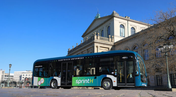 15 E-Busse unterwegs auf den sprintH Linien 500 und 700
