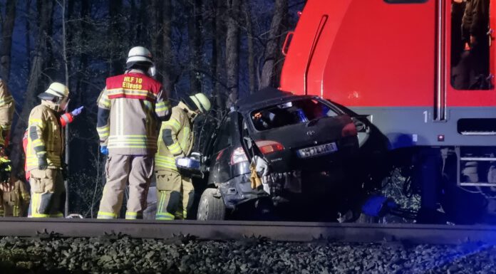 Drei Auto-Insassen bei Kollision tödlich verletzt. Foto: Feuerwehr Neustadt a. Rgbe.