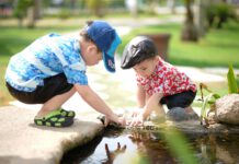 Frühlingsfest im Kinderwald. Themenfoto.