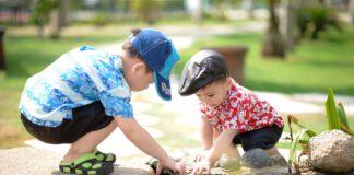 Frühlingsfest im Kinderwald. Themenfoto.