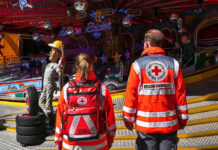 Sanitätsdienst des Roten Kreuzes auf dem hannoverschen Schützenfest