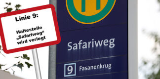 Stadtbahnlinie 9: Haltestelle „Safariweg“ wird verlegt