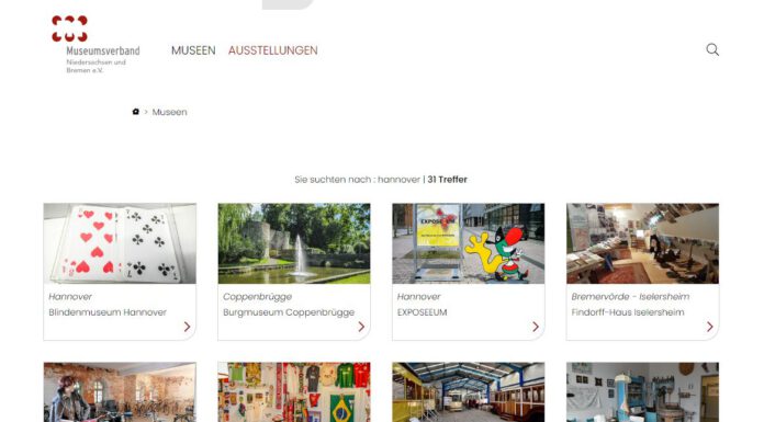 Der Museumsverband hat seine Webseite erneuert - Ein guter Tipp, um Ausflugsvorschläge zu finden