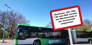 Hannover Triathlon - Bei Buslinien 100, 120, 200 und 800 fallen Haltestellen aus