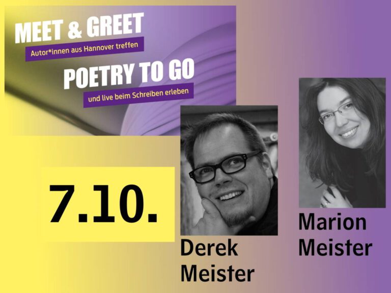 Autor*innen aus Hannover kennenlernen – Am 07.10.2023 sind Marion Meister und Derek Meister in der Stadtbibliothek