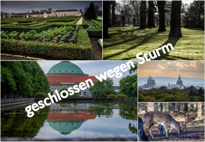 Tiergarten, Waldstation, Stadtpark und Herrenhäuser Gärten geschlossen