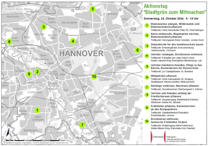 Stadt Hannover lädt zum Aktionstag Stadtgrün: Gemeinsam für ein grüneres Umfeld