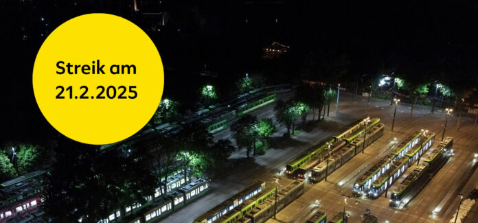 Am Freitag, den 21. Februar 2025, werden Busse und Bahnen der ÜSTRA aufgrund eines Streiks nicht fahren