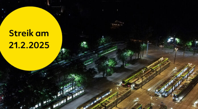 Keine Busse und Bahnen der ÜSTRA am Freitag, 21.02.2025, wegen Streik Am Freitag, den 21. Februar 2025, werden Busse und Bahnen der ÜSTRA aufgrund eines Streiks nicht fahren