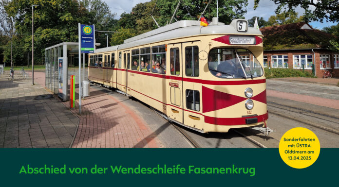 Sonderfahrten mit ÜSTRA Oldtimern - Die Sonderfahrten mit ÜSTRA Oldtimern bieten einen nostalgischen Abschied von der Wendeschleife Fasanenkrug in Hannover.