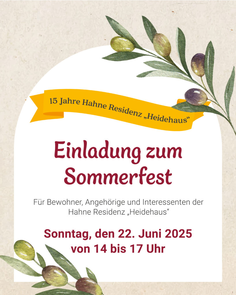 Das Sommerfest an der Hahne Residenz bietet ein buntes Programm für die ganze Familie und feiert 15 Jahre Jubiläum