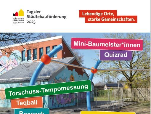Am Tag der Städtebauförderung wird der Spielpark Mühlenberg eröffnet und bietet ein vielfältiges Programm für alle Altersgruppen