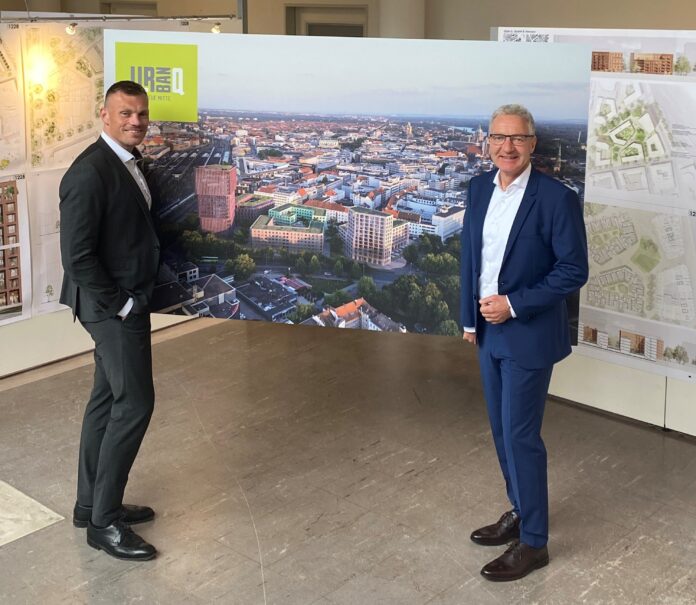 Die Ausstellung zeigt die Siegerentwürfe für das neue Innenstadtquartier Urban.Q und informiert über die nächsten Schritte des Projekts