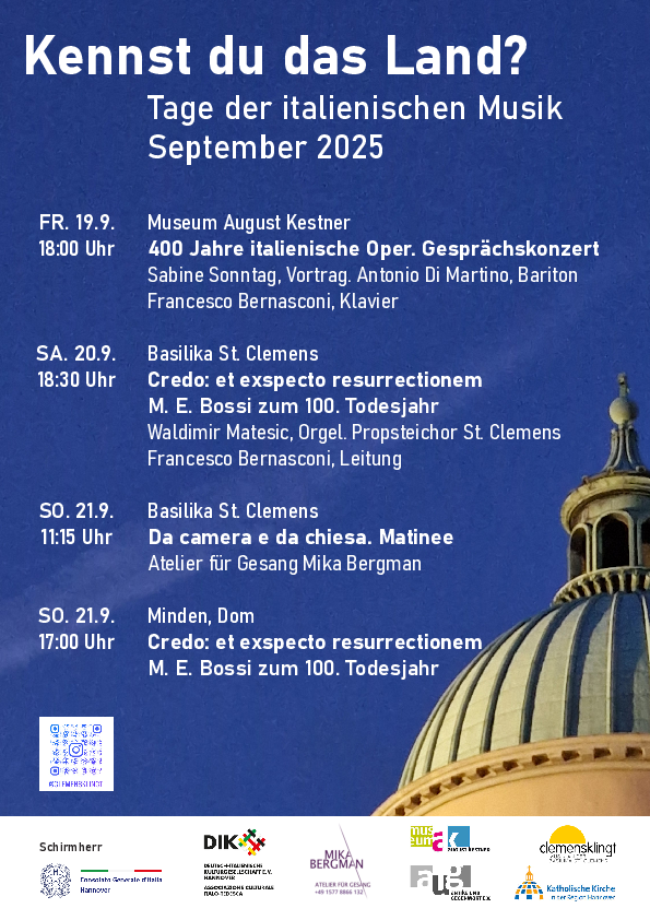 Tage italienischer Musik: Kennst du das Land? Ein kulturelles Highlight Die Tage italienischer Musik: Kennst du das Land? Ein kulturelles Highlight mit vielfältigem Programm vom 19. bis 21. September