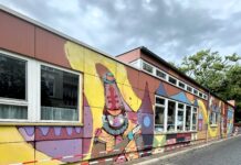 Von Schmiererei zu Street-Art: Ein neues Kunstwerk für die Kindertagesstätte Das neue Kunstwerk für die Kindertagesstätte zeigt, wie Street-Art zur Verschönerung von Gebäuden beitragen kann