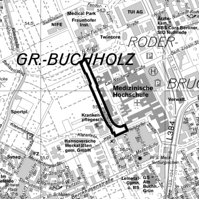 B-Plan Nr. 1941 Übersichtsplan Stadtbahnanbindung der neuen MHH: Planungsprozess startet mit Beteiligung der Öffentlichkeit und klarer Stellungnahme der Verwaltung