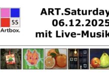 Ateliergemeinschaft Artbox.55 vereint Kunst und Musik: ART.Saturday bietet Live-Musik und Kunst im Advent