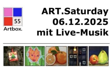 Ateliergemeinschaft Artbox.55 vereint Kunst und Musik: ART.Saturday bietet Live-Musik und Kunst im Advent