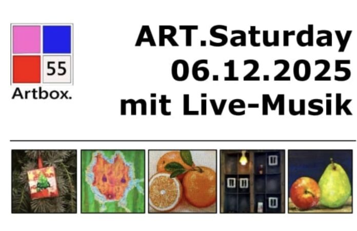 Ateliergemeinschaft Artbox.55 vereint Kunst und Musik: ART.Saturday bietet Live-Musik und Kunst im Advent