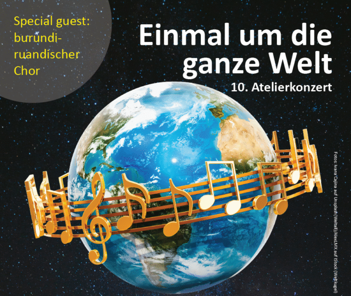 Einmal um die ganze Welt: Atelierkonzert mit Liedern aus Europa, Afrika und Amerika – Oper, Jazz und traditionelle Folklore