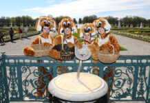 Osterspaziergang in Herrenhausen: Osterhasen verteilen Schokolade im Garten Osterhasen verteilen Schokolade: Osterspaziergang mit Spielen, Märchen, Führungen, Kutsche und Ballonblick in Herrenhausen