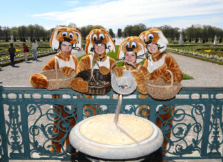 Osterhasen verteilen Schokolade: Osterspaziergang mit Spielen, Märchen, Führungen, Kutsche und Ballonblick in Herrenhausen