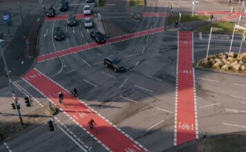 Zwei Spuren fürs Rechtsabbiegen: Am Aegidientorplatz startet ab Ende März ein sechsmonatiger Test mit gelben Markierungen