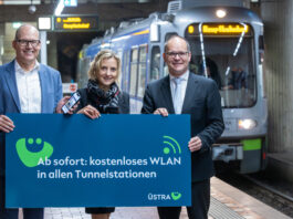 WLAN in Tunnelstationen der ÜSTRA ist in Hannover jetzt kostenlos verfügbar. Das Angebot gilt in allen 19 Stationen im Stadtbahnnetz