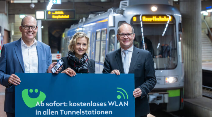 WLAN in Tunnelstationen der ÜSTRA ist in Hannover jetzt kostenlos verfügbar. Das Angebot gilt in allen 19 Stationen im Stadtbahnnetz