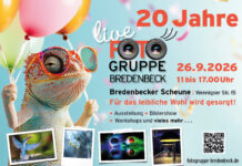 Fotogruppe Bredenbeck feiert Jubiläum am 26.9.2026 in der Bredenbecker Scheune in Wennigsen mit Ausstellung, Workshops